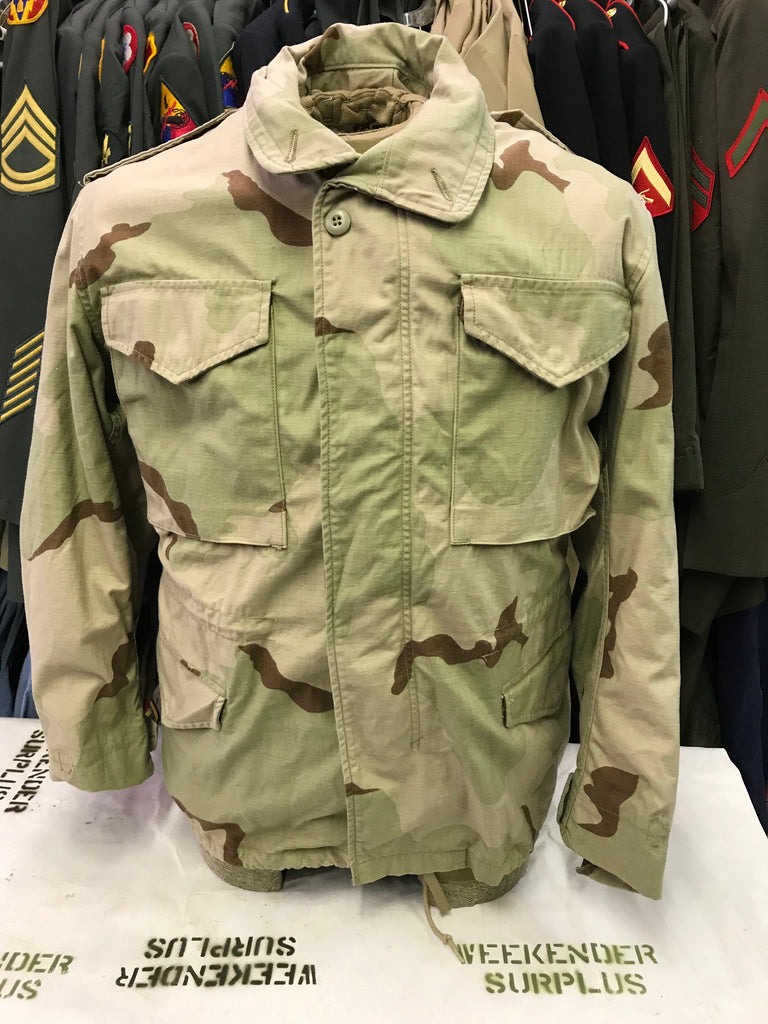 M-65 ARMY ISSUE CAMO FIELD JACKET COLD WEATHER M-1965 DCU DESERT