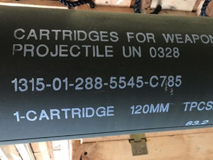 ARMY M1 ABRAMS TANK AMMUNITION TUBE MILITARY AMMO CAN 120MM SABOT