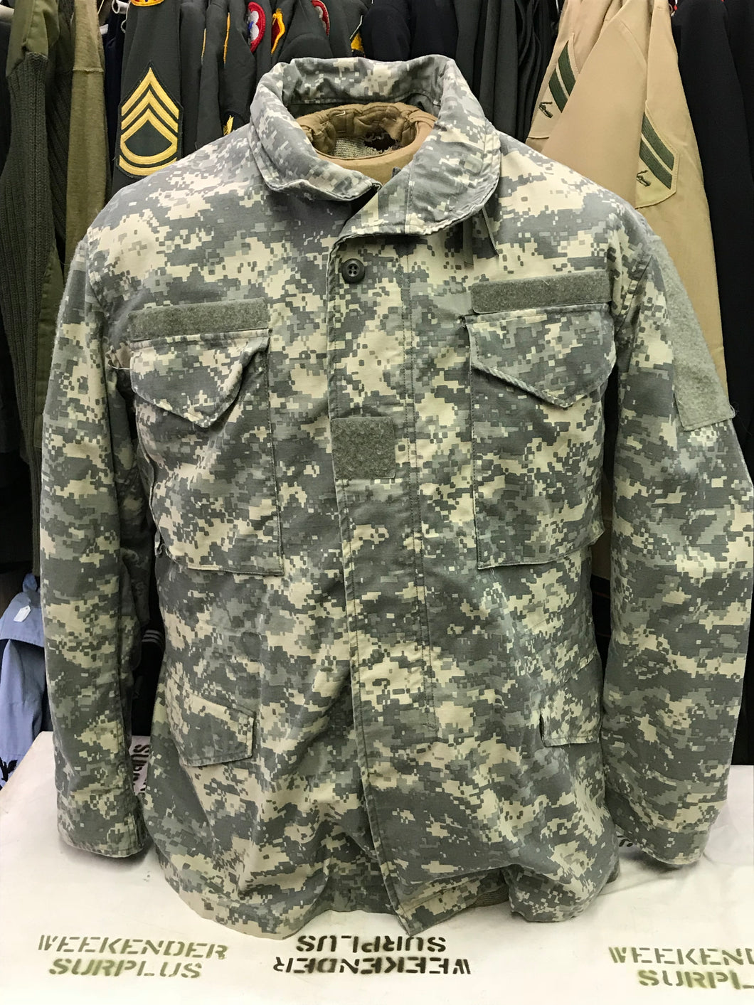 M-65 ARMY ISSUE CAMO FIELD JACKET COLD WEATHER M-1965 ACU DIGITAL CAMOUFLAGE