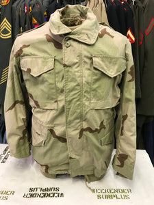 M-65 ARMY ISSUE CAMO FIELD JACKET COLD WEATHER M-1965 DCU DESERT CAMOUFLAGE