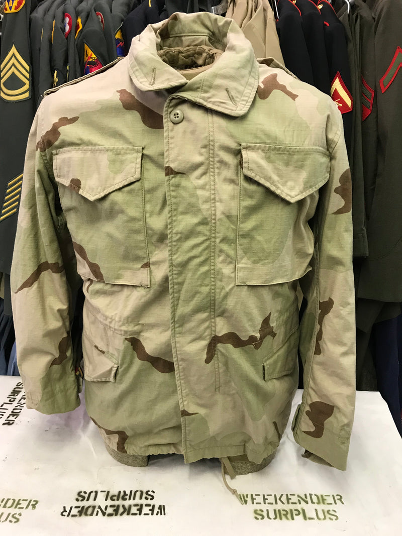 M-65 ARMY ISSUE CAMO FIELD JACKET COLD WEATHER M