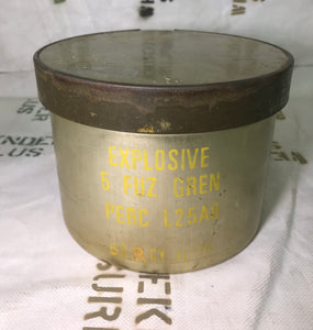 MILITARY GRENADE FUZE CAN *EMPTY* DATED 1966/1976 - GRADE A