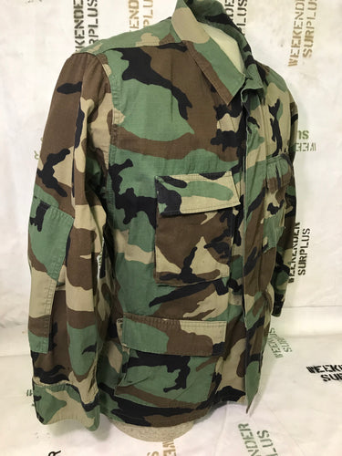 WOODLAND CAMO BDU COAT - HOT WEATHER - RIPSTOP - GRADE B